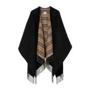 Burberry Vintage Check Cape för kvinnor Black, Dam