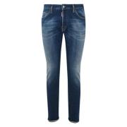 Dsquared2 Blå Denim Stretch Slim Fit Byxor Blue, Herr