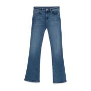 Emporio Armani Klarblå Flared Jeans Blue, Dam