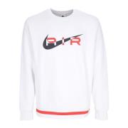 Nike Air Crew Fleece Sweatshirt White, Herr