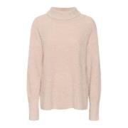 InWear Oversized Stickad Tröja Haze Beige, Dam