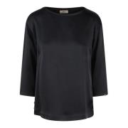 Herno Elegant Viskosblus Black, Dam