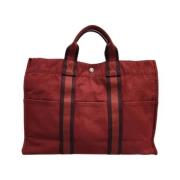 Hermès Vintage Pre-owned Bomull totevskor Red, Dam