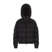 Moncler Svart Medonte Dunjacka med Volanger Black, Dam