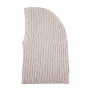 Panicale Mjuk Garn Balaclava med Ljusa Paljetter Beige, Dam