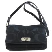 Coach Pre-owned Pre-owned Canvas axelremsvskor Black, Dam