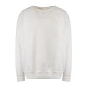 Maison Margiela Bomulls sweatshirt med logotyp för män White, Herr