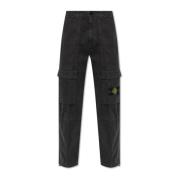 Stone Island Byxor med logotyp Gray, Herr