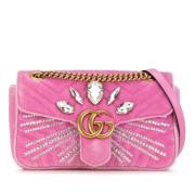 Gucci Vintage Pre-owned Sammet gucci-vskor Pink, Dam