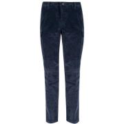 Eleventy Cargo Style Straight Leg Trousers Blue, Herr