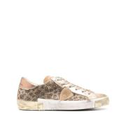 Philippe Model Bruna Sneakers med Guld Djurmotiv Brown, Dam