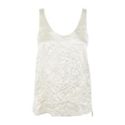 Lanvin Krita Tank Top Beige, Dam