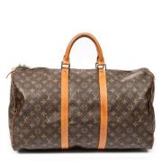 Louis Vuitton Vintage Pre-owned Belagd canvas handvskor Brown, Dam