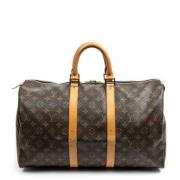 Louis Vuitton Vintage Pre-owned Belagd canvas handvskor Brown, Dam