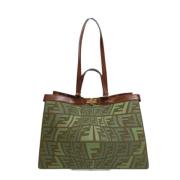 Fendi Vintage Pre-owned Bomull fendi-vskor Green, Dam