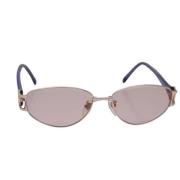 Yves Saint Laurent Vintage Pre-owned Plast solglasgon Purple, Dam