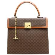 Celine Vintage Pre-owned Belagd canvas celine-vskor Brown, Dam