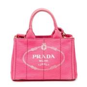 Prada Vintage Pre-owned Canvas handvskor Pink, Dam