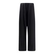 MM6 Maison Margiela Vidbenad Viskosblandad Byxa Black, Dam