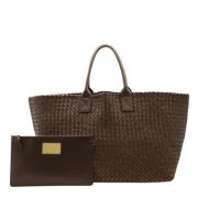 Bottega Veneta Vintage Pre-owned Laeder totevskor Brown, Dam