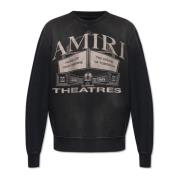 Amiri Sweatshirt med tryck Black, Herr