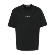 Acne Studios Avslappnad Bomull T-shirt Black, Herr