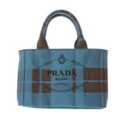 Prada Vintage Pre-owned Denim totevskor Blue, Dam