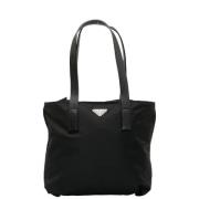 Prada Vintage Pre-owned Canvas totevskor Black, Dam