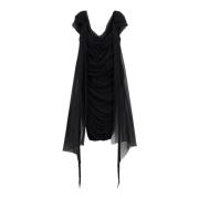 Givenchy Draped Stretch Viscose Ärmlös Klänning Black, Dam