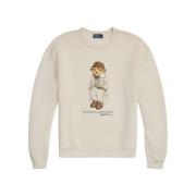 Ralph Lauren Bear Långärmad Tröja Kräm Beige, Dam