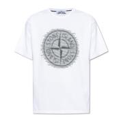 Stone Island T-shirt med tryck White, Herr