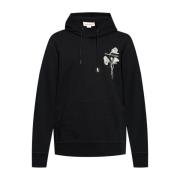 Alexander McQueen Svart blommig broderad tröja Black, Herr