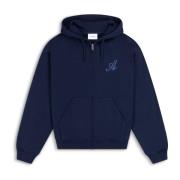 Axel Arigato Maine Zip-Up Hoodie Blue, Herr