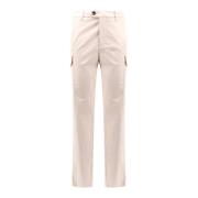 Brunello Cucinelli Cargo Stretch Bomullsbyxa med Fickor Beige, Herr