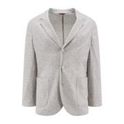 Brunello Cucinelli Kashmirblazer med Klassisk Revers Gray, Herr