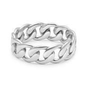 Nialaya Chain Ring in Silver Gray, Dam