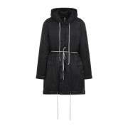 Rick Owens Svart Fishtail Parka Jacka Black, Herr