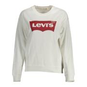 Levi's Vit Dam Sweatshirt Långärmad Tryck Logo White, Dam