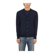 Paolo Pecora Ren Ull Cardigan Blue, Herr