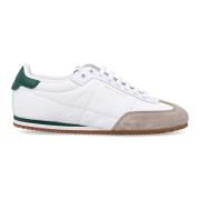 Saint Laurent Elegant Nylon Sneakers med Mocka Tå White, Dam