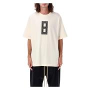 Fear Of God Kräm Grafisk T-shirt Oversized Passform Beige, Herr