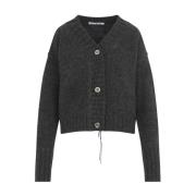 Acne Studios Antracitgrå Cardigan Gray, Dam