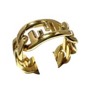 Fendi Vintage Pre-owned Metall ringar Yellow, Unisex