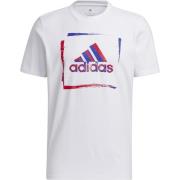 Adidas Grafisk Vit Sport T-shirt White, Herr