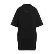 Balenciaga Svart Vit Tshirt Klänning Black, Dam