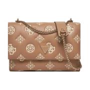 Guess Deesa Axelväska - Beige PU Läder Brown, Dam