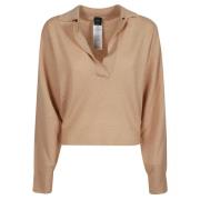 Pinko Elegant Stickad Tröja Beige, Dam