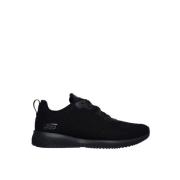 Skechers Svart Sneaker Platta Snörsko Black, Dam