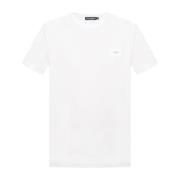 Dolce & Gabbana Vita T-shirts - Normal passform, Rund hals, Korta ärma...