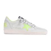 Golden Goose Vit Grön Lime Ballstar Sneakers White, Herr